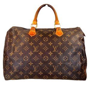 Authentic Louis Vuitton Satchel Bag Speedy 35 Monogram Used LV Handbag Vintage